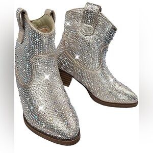 Gold Rhinestone Cowboy Boots